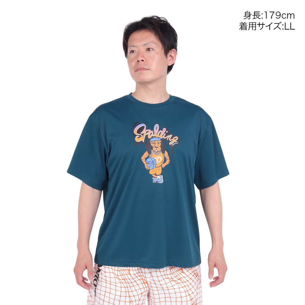 スポルディング（SPALDING）（メンズ）バスケットボールウェア Tシャツ ビーグル グラフィティ SMT24018SP 速乾 UVカット