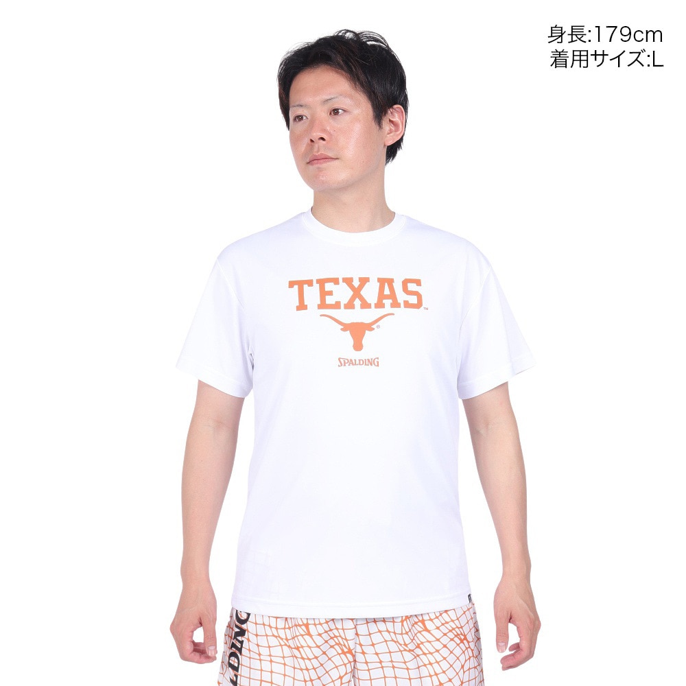 スポルディング（SPALDING）（メンズ）バスケットボールウェア Tシャツ テキサス ホーン ロゴ SMT24024TX 速乾 UVカット