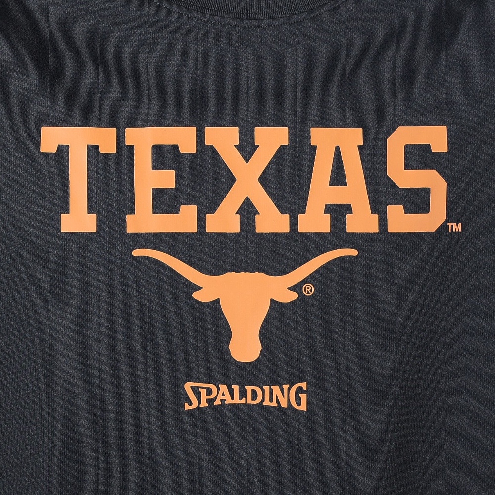 スポルディング（SPALDING）（メンズ）バスケットボールウェア Tシャツ テキサス ホーン ロゴ SMT24024TXBK 速乾 UVカット