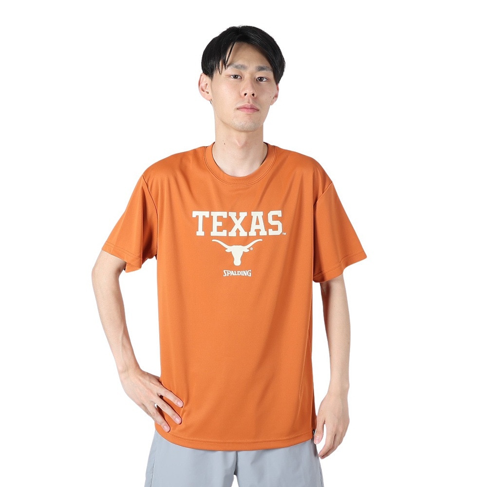スポルディング（SPALDING）（メンズ）バスケットボールウェア Tシャツ テキサス ホーン ロゴ SMT24024TXBO 速乾 UVカット