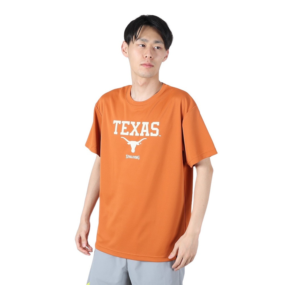 スポルディング（SPALDING）（メンズ）バスケットボールウェア Tシャツ テキサス ホーン ロゴ SMT24024TXBO 速乾 UVカット