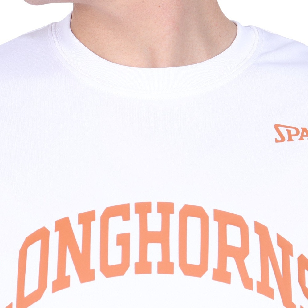 スポルディング（SPALDING）（メンズ）バスケットボールウェア Tシャツ テキサス ロング ホーンズ アーチ ロゴ SMT24032TX 速乾 UVカット