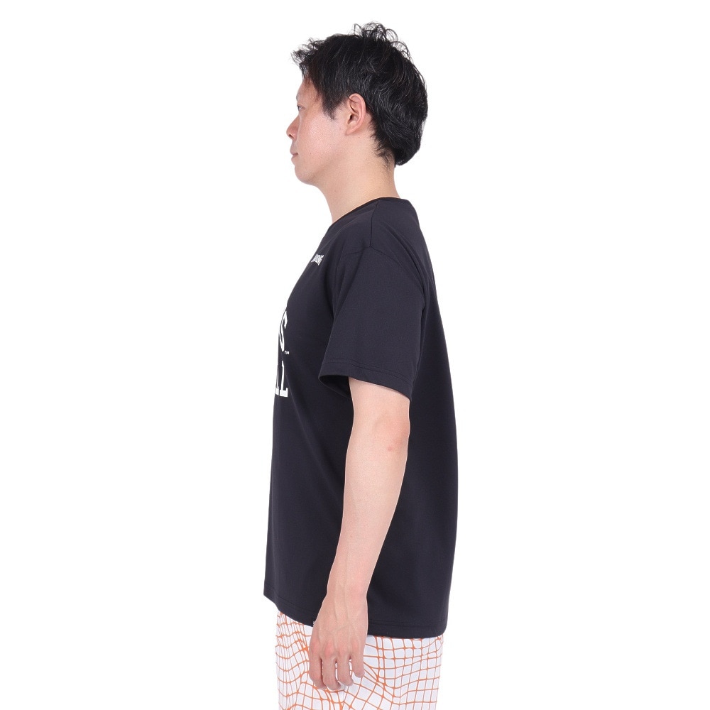 スポルディング（SPALDING）（メンズ）バスケットボールウェア Tシャツ テキサス ロング ホーンズ アーチ ロゴ SMT24032TXBK 速乾 UVカット