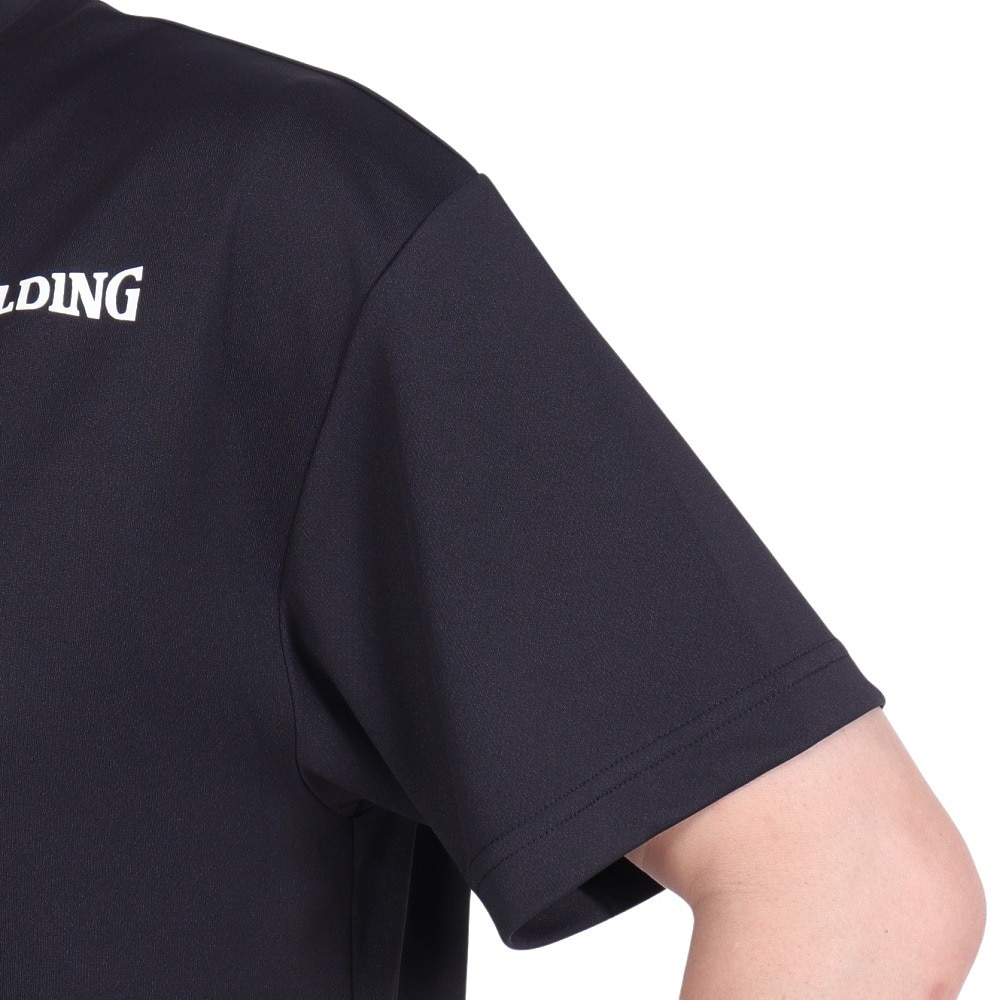 スポルディング（SPALDING）（メンズ）バスケットボールウェア Tシャツ テキサス ロング ホーンズ アーチ ロゴ SMT24032TXBK 速乾 UVカット