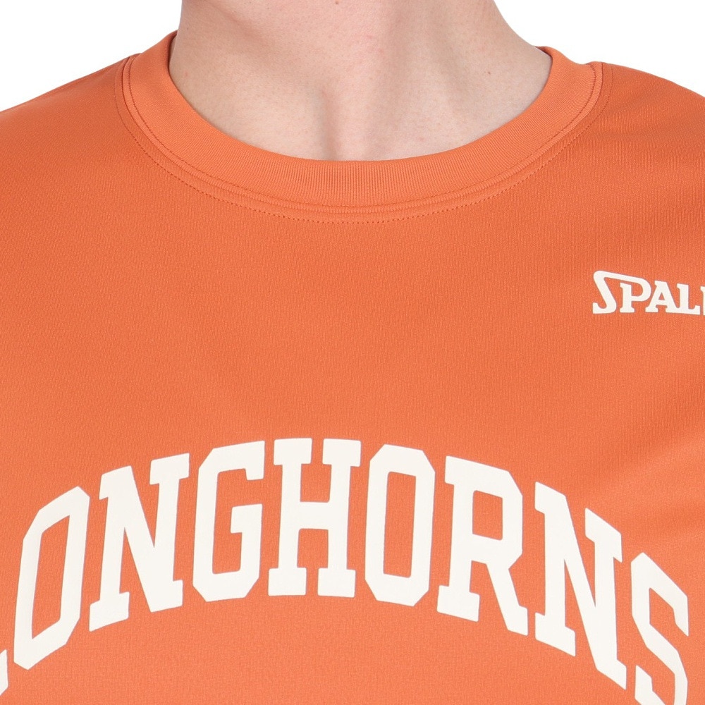 スポルディング（SPALDING）（メンズ）バスケットボールウェア Tシャツ テキサス ロング ホーンズ アーチ ロゴ SMT24032TXBO 速乾 UVカット