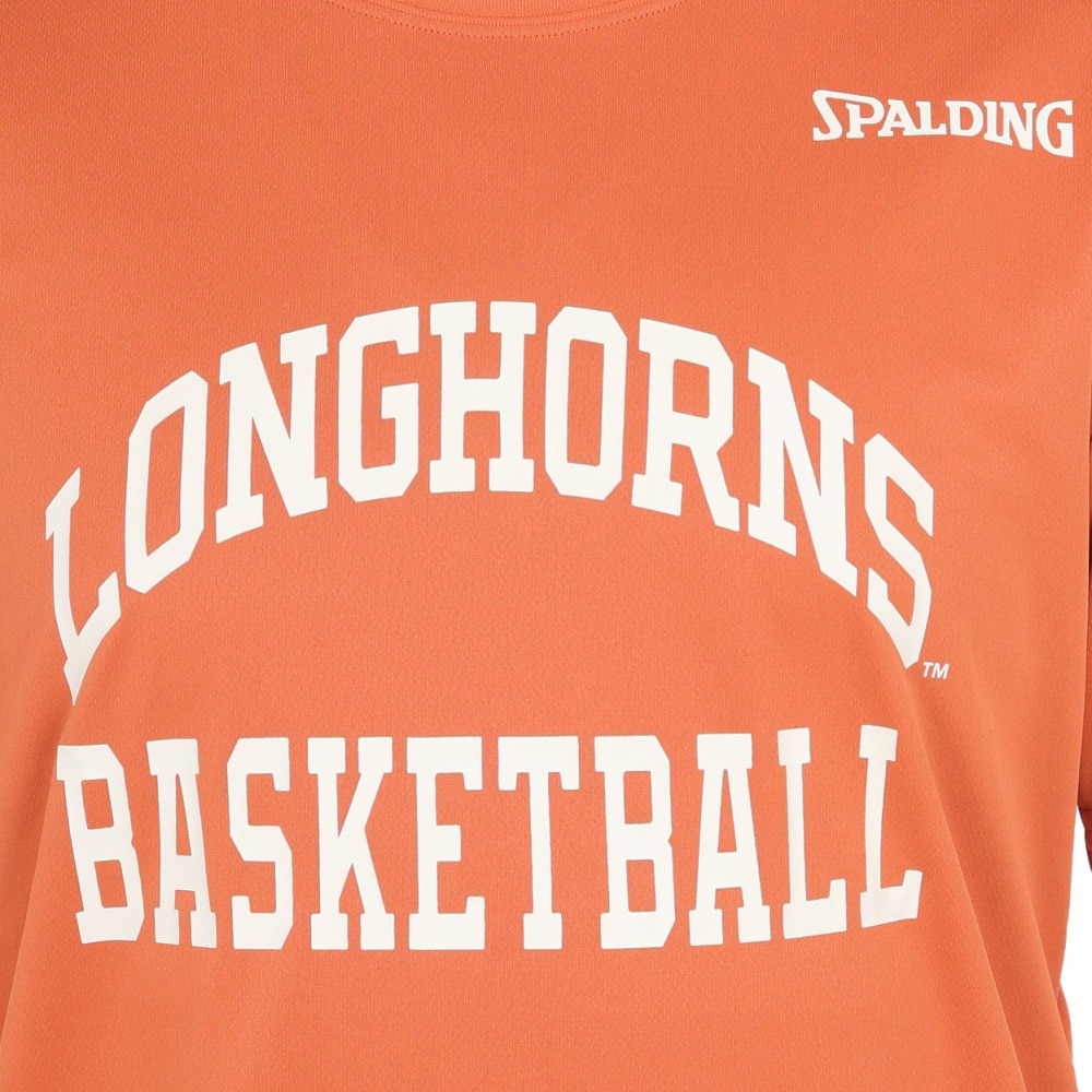 スポルディング（SPALDING）（メンズ）バスケットボールウェア Tシャツ テキサス ロング ホーンズ アーチ ロゴ SMT24032TXBO 速乾 UVカット