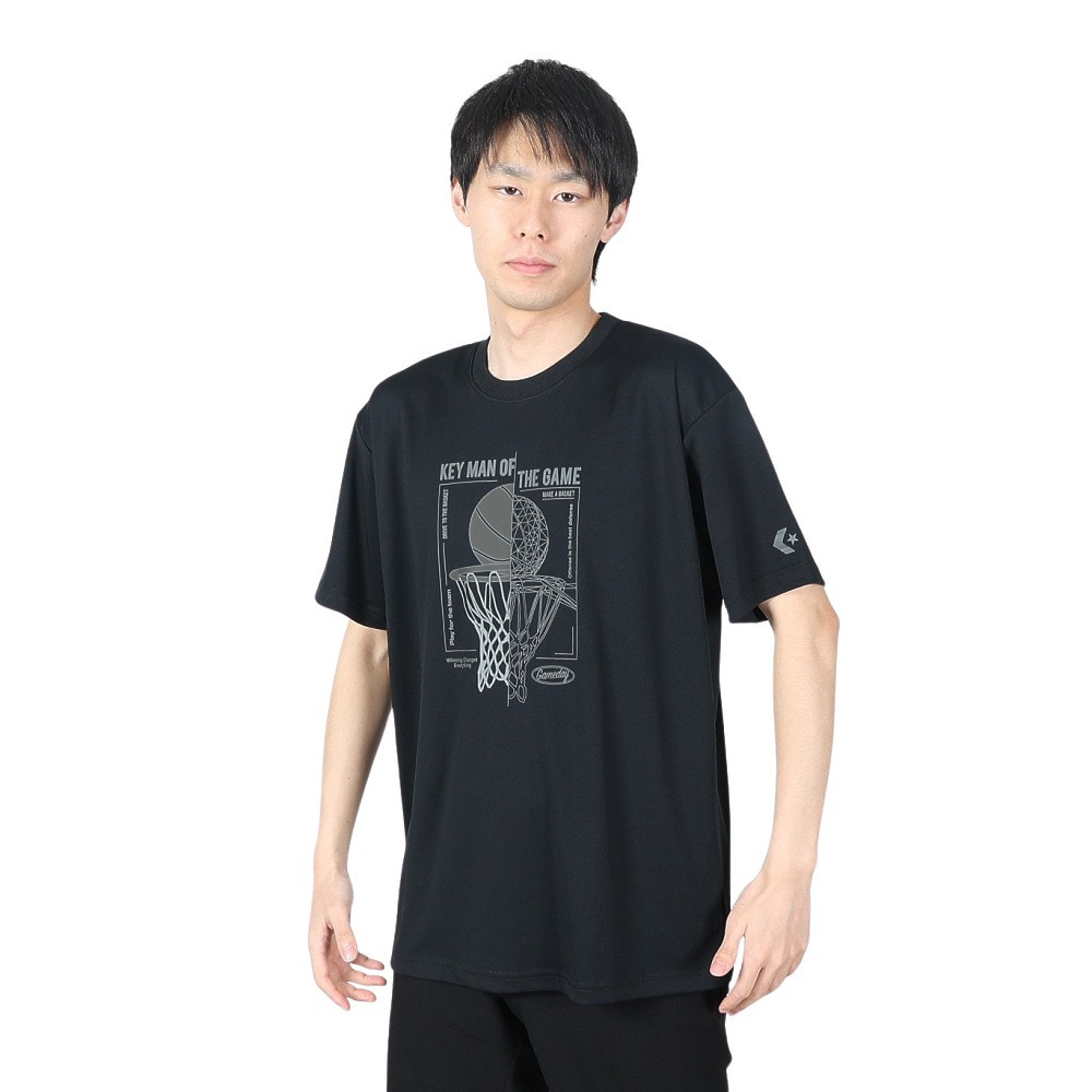 コンバース（CONVERSE）（メンズ、レディース）バスケットボールウェア プリントTシャツ CB241365-1919