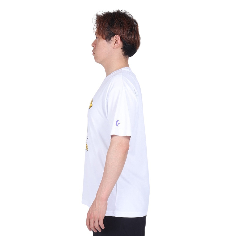 コンバース（CONVERSE）（メンズ、レディース）バスケットボールウェア プリントTシャツ CB241369-1100 速乾