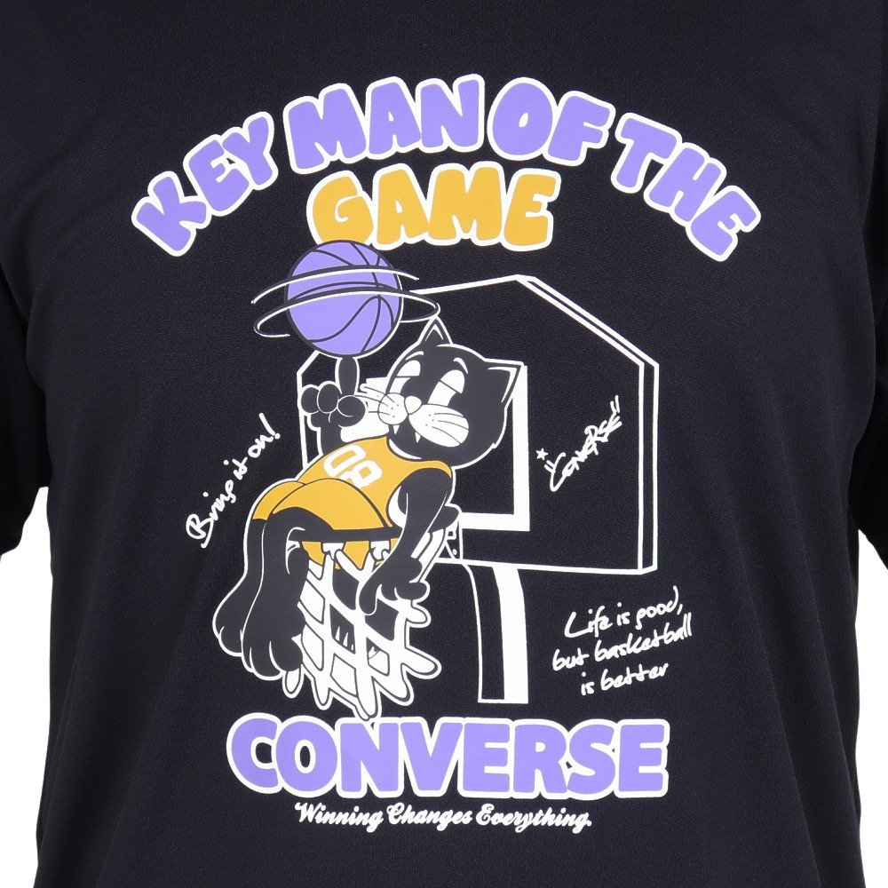 コンバース（CONVERSE）（メンズ、レディース）バスケットボールウェア プリントTシャツ CB241369-1974 速乾