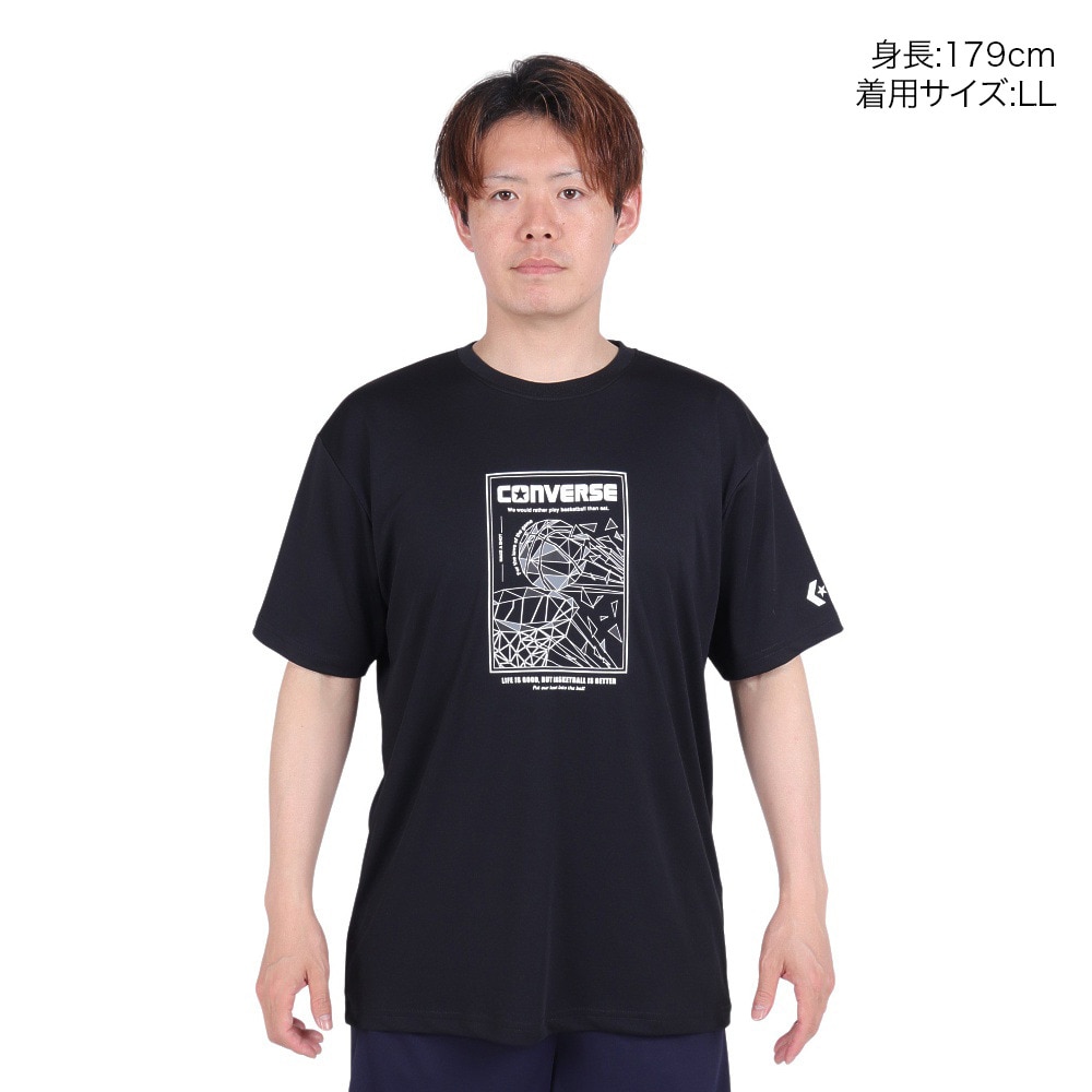 コンバース（CONVERSE）（メンズ、レディース）バスケットボールウェア プリントTシャツ CB241370-1911