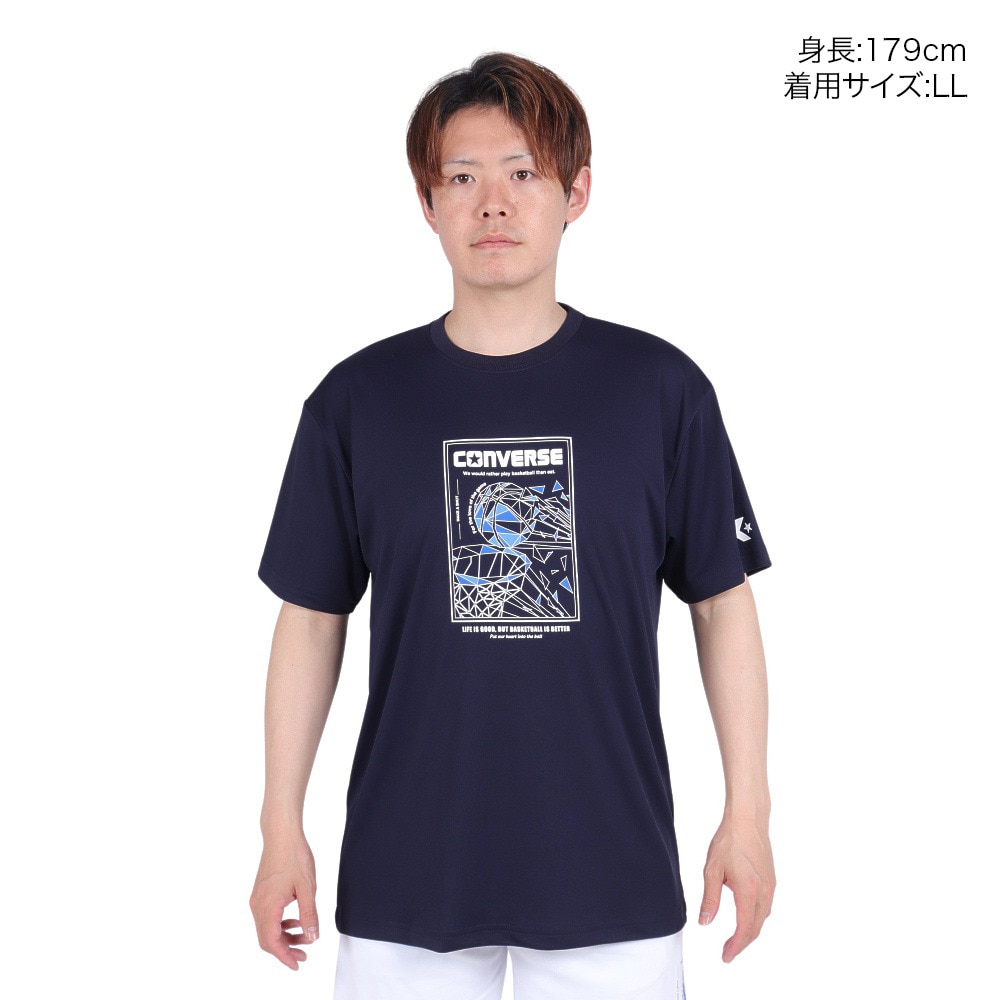 コンバース（CONVERSE）（メンズ、レディース）バスケットボールウェア プリントTシャツ CB241370-2900