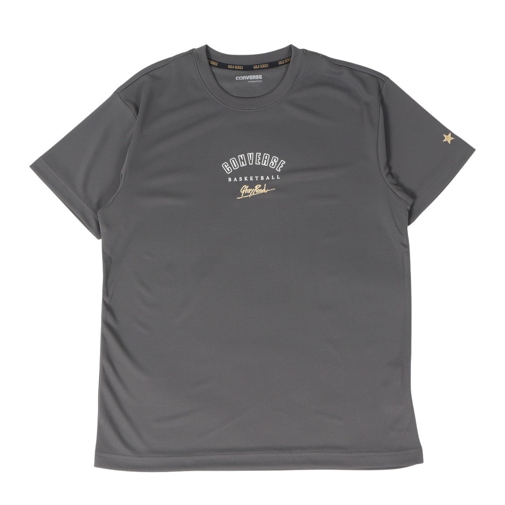コンバース（CONVERSE）（メンズ、レディース）バスケットボールウェア ゴールドシリーズ プリントTシャツ CBG241351-1800