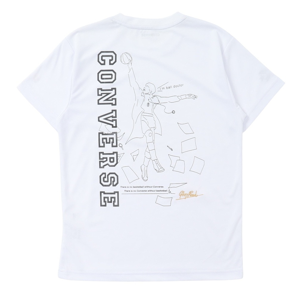 コンバース（CONVERSE）（メンズ、レディース）バスケットボールウェア ゴールドシリーズ プリントTシャツ CBG241352-1100