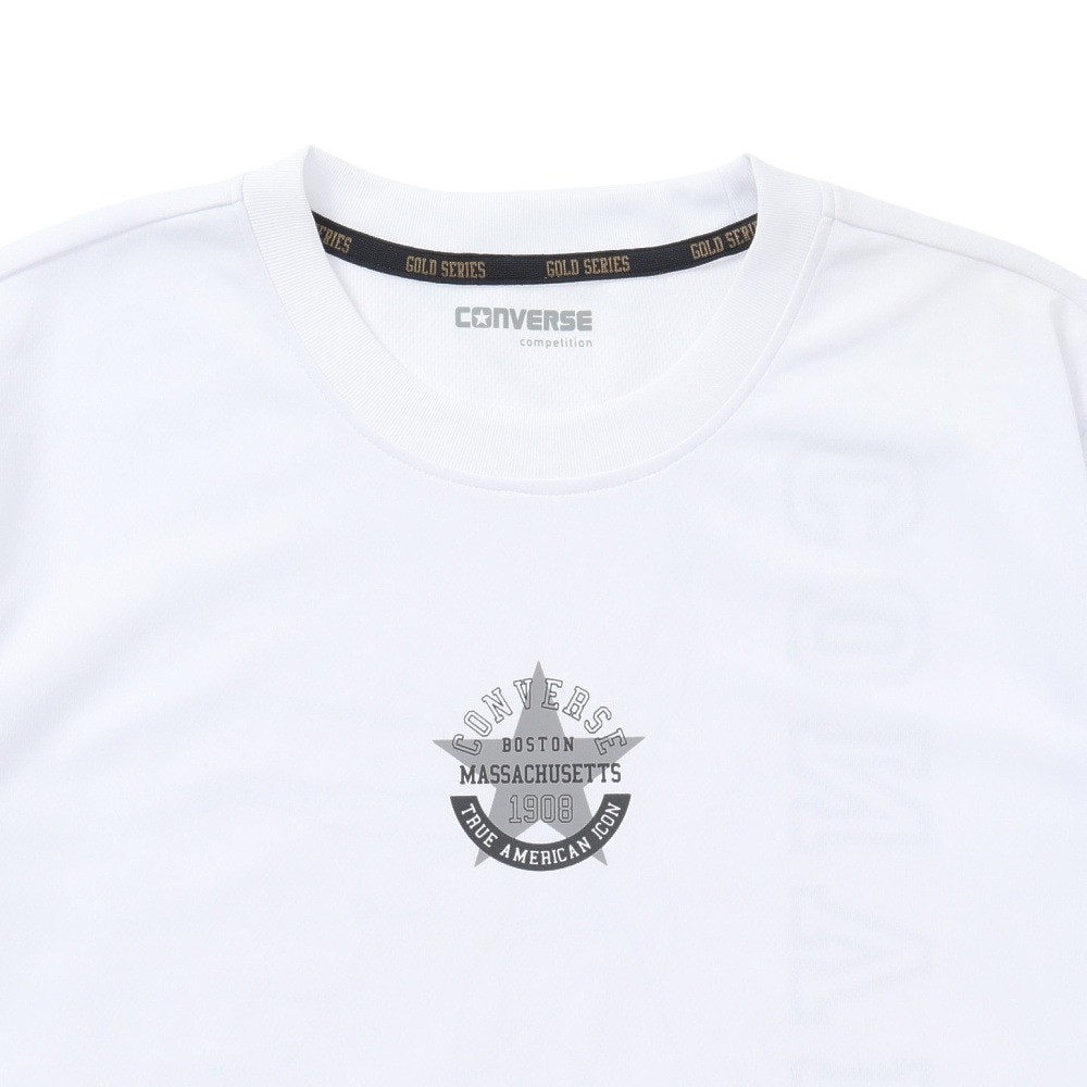 コンバース（CONVERSE）（メンズ、レディース）バスケットボールウェア ゴールドシリーズ プリントTシャツ CBG241352-1100