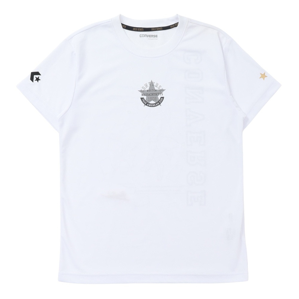 コンバース（CONVERSE）（メンズ、レディース）バスケットボールウェア ゴールドシリーズ プリントTシャツ CBG241352-1100