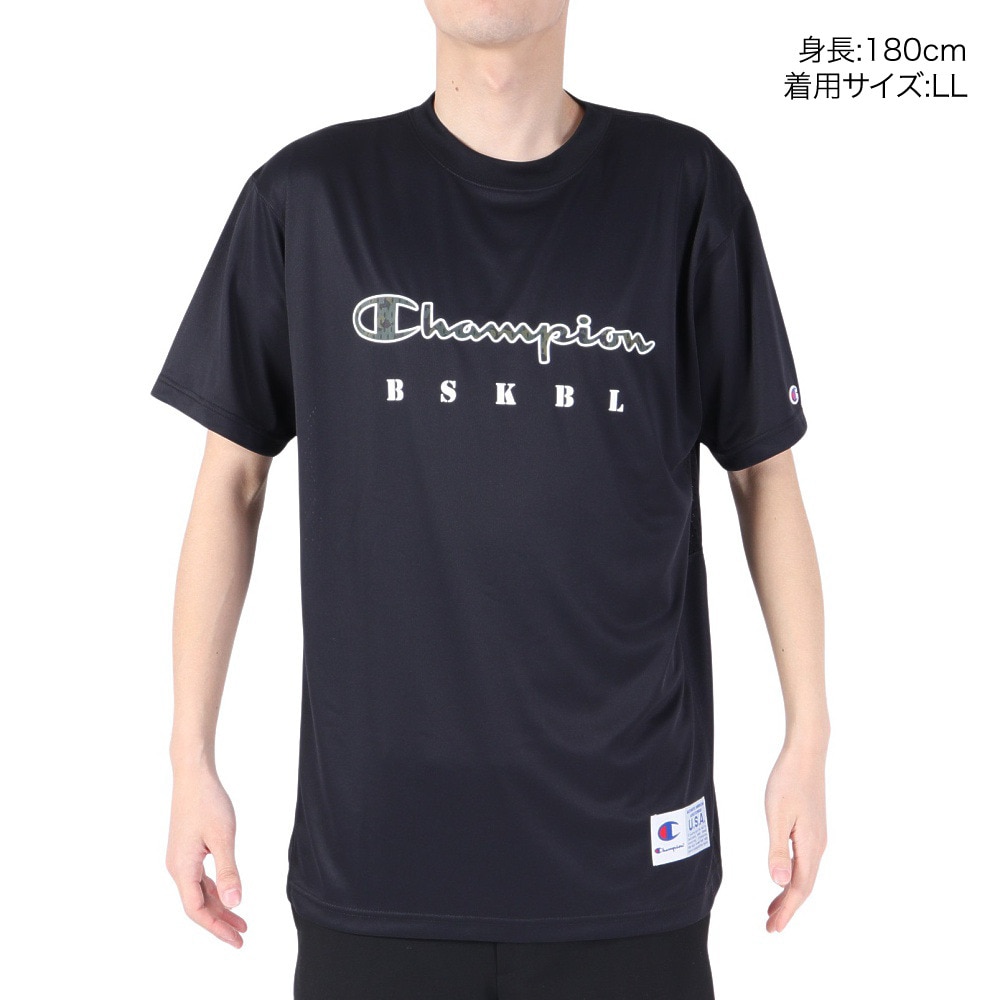 チャンピオン（CHAMPION）（メンズ）バスケットボールウェア 半袖Tシャツ C3-XB342 090 速乾 UVカット