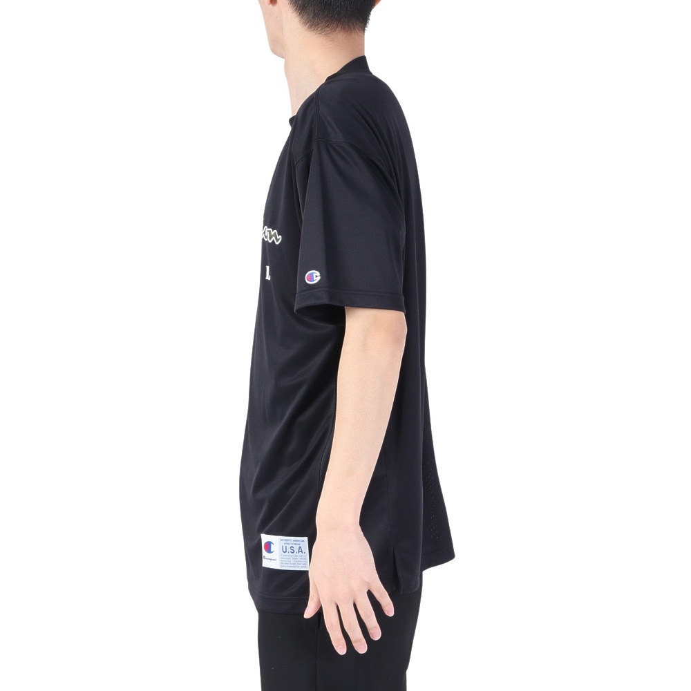 チャンピオン（CHAMPION）（メンズ）バスケットボールウェア 半袖Tシャツ C3-XB342 090 速乾 UVカット
