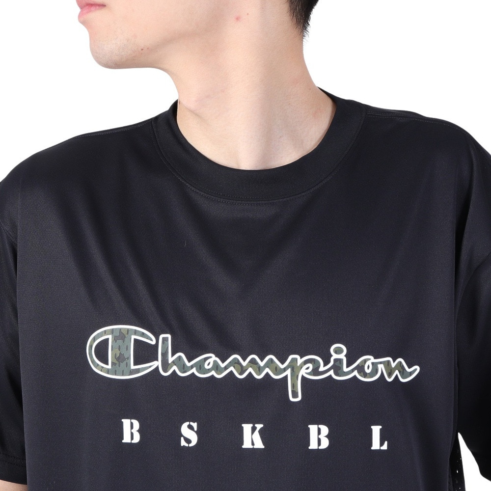 チャンピオン（CHAMPION）（メンズ）バスケットボールウェア 半袖Tシャツ C3-XB342 090 速乾 UVカット