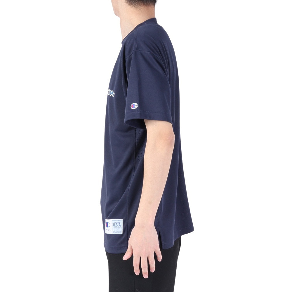チャンピオン（CHAMPION）（メンズ）バスケットボールウェア 半袖Tシャツ C3-XB342 370 速乾 UVカット