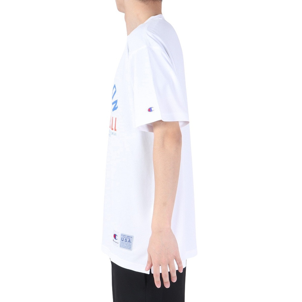 チャンピオン（CHAMPION）（メンズ）バスケットボールウェア 半袖Tシャツ C3-XB351 010 速乾 UVカット