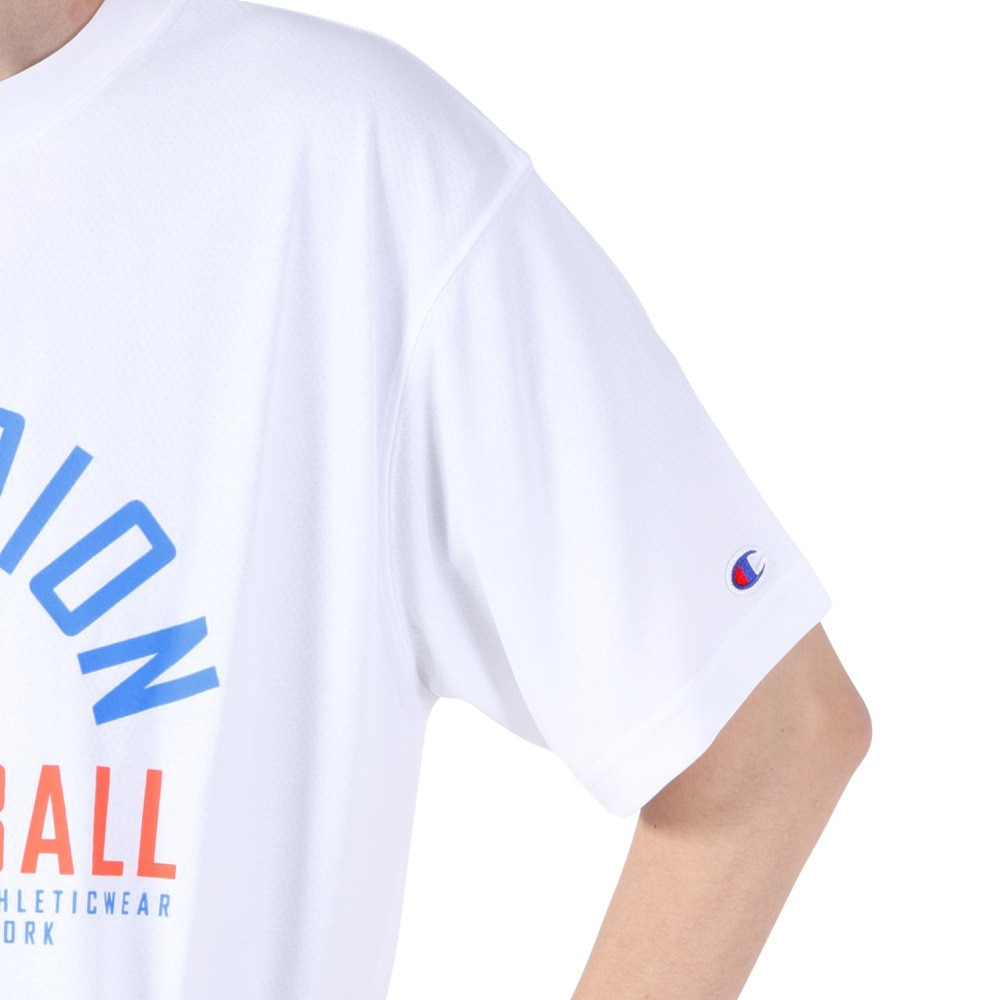 チャンピオン（CHAMPION）（メンズ）バスケットボールウェア 半袖Tシャツ C3-XB351 010 速乾 UVカット