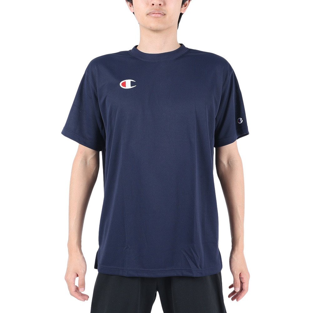 チャンピオン（CHAMPION）（メンズ）バスケットボールウェア 半袖Tシャツ C3-PS390 NVY 速乾 UVカット