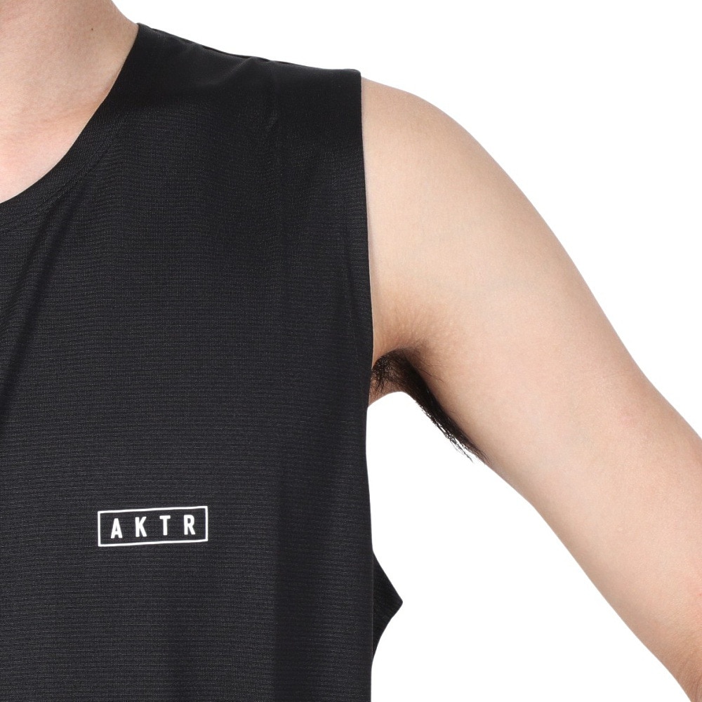 アクター（AKTR）（メンズ）バスケットボールウェア 1-PT AKTR LOGO スリーブレス Tシャツ 124-004005 BK