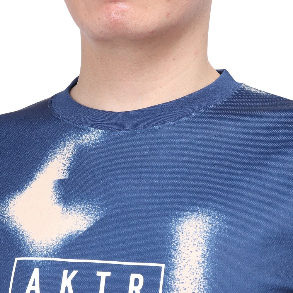アクター（AKTR）（メンズ、レディース）バスケットボールウェア SCRIBBLE AKTRロゴ スポーツ Tシャツ 124-016005 NV 速乾