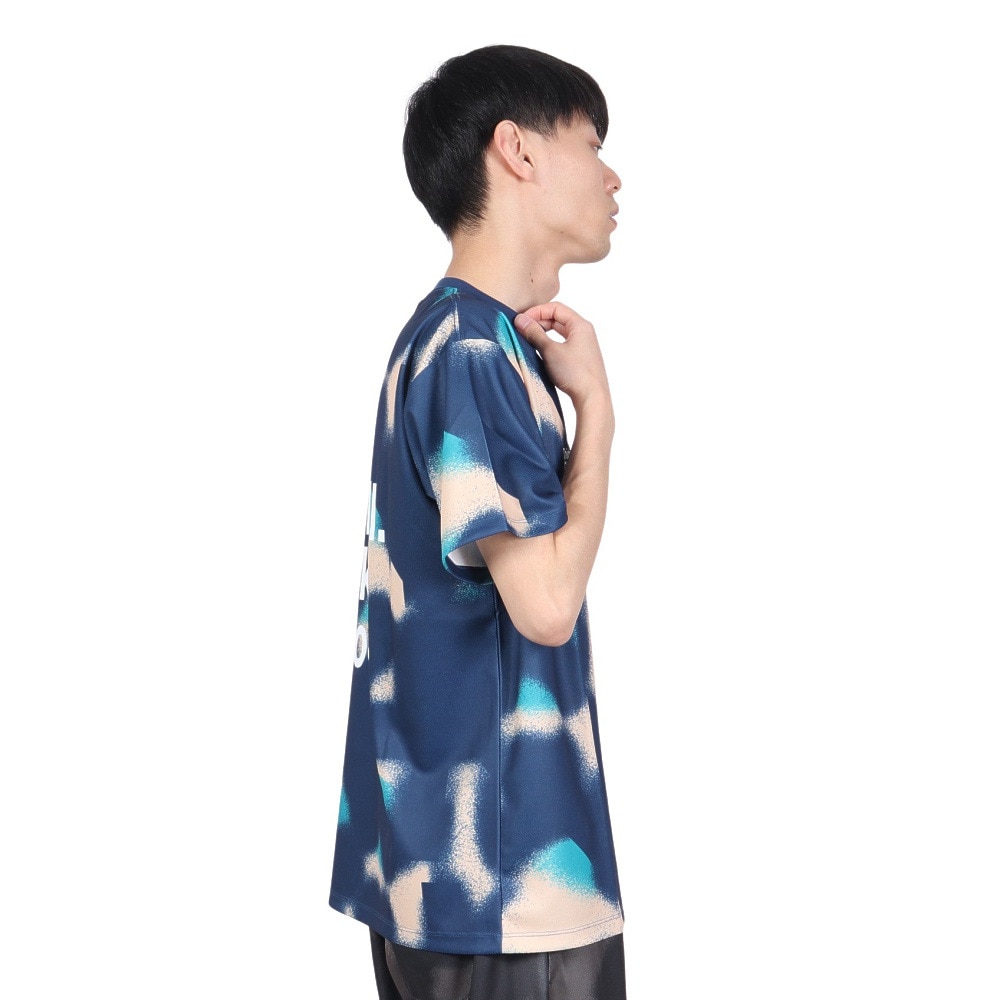アクター（AKTR）（メンズ、レディース）バスケットボールウェア SCRIBBLE AKT ローカル ルーズフィット スポーツTシャツ 124-017005 NV 速乾