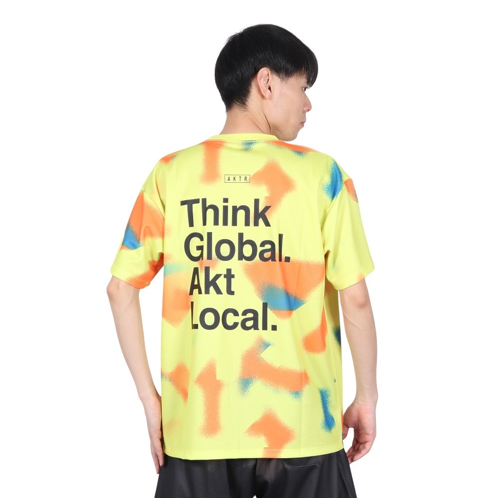 アクター（AKTR）（メンズ、レディース）バスケットボールウェア SCRIBBLE AKT ローカル ルーズフィット スポーツTシャツ 124-017005 YL 速乾