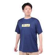 (メンズ、レディース)バスケットボールウェア SCRIBBLE ボックスロゴ スポーツ Tシャツ 124-018005 NV 速乾