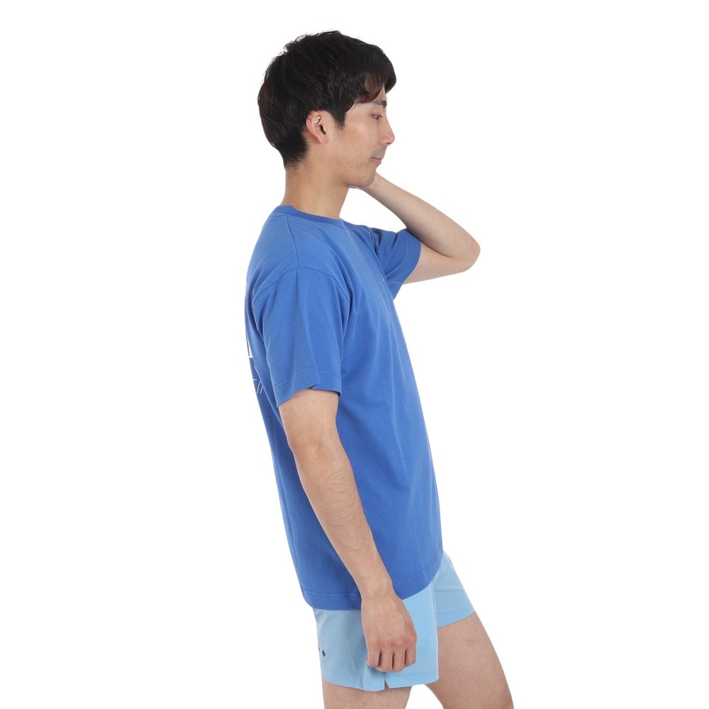 アクター（AKTR）（メンズ）バスケットボールウェア FEEL FREE ショートスリーブ コットン Tシャツ 124-041005 BL