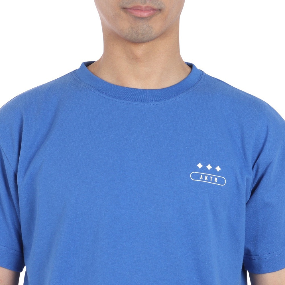 アクター（AKTR）（メンズ）バスケットボールウェア FEEL FREE ショートスリーブ コットン Tシャツ 124-041005 BL
