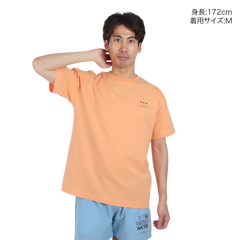 アクター（AKTR）（メンズ）バスケットボールウェア FEEL FREE ショートスリーブ コットン Tシャツ 124-041005 OR