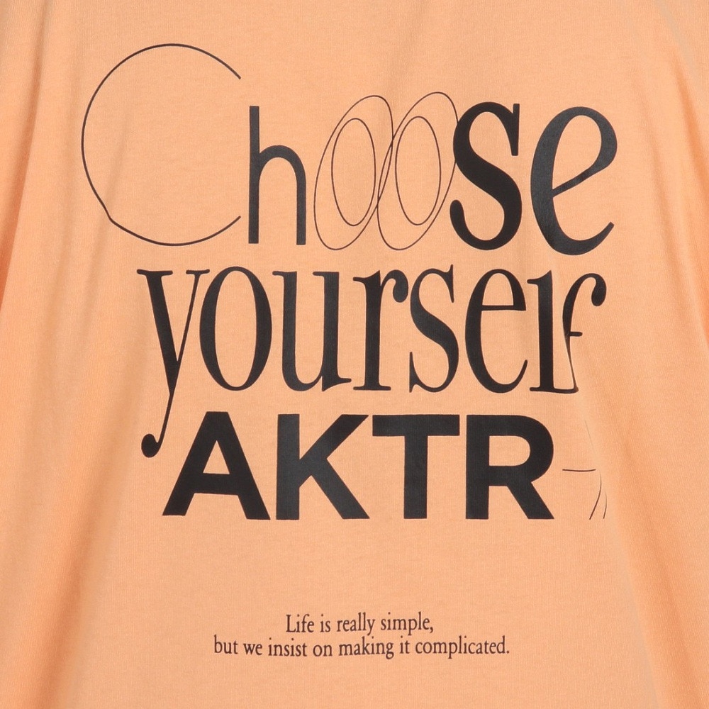 アクター（AKTR）（メンズ）バスケットボールウェア FEEL FREE ショートスリーブ コットン Tシャツ 124-041005 OR