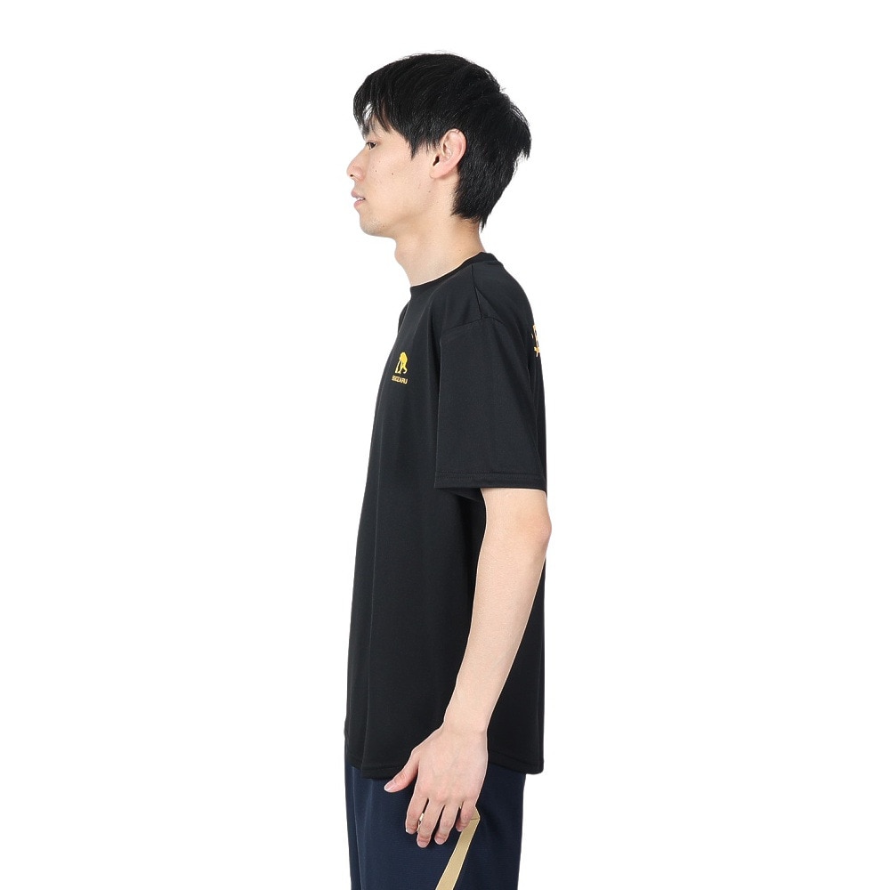 エゴザル（EGOZARU）（メンズ、レディース）バスケットボールウェア ソリッドバックプリント Tシャツ EZST-S2213-013