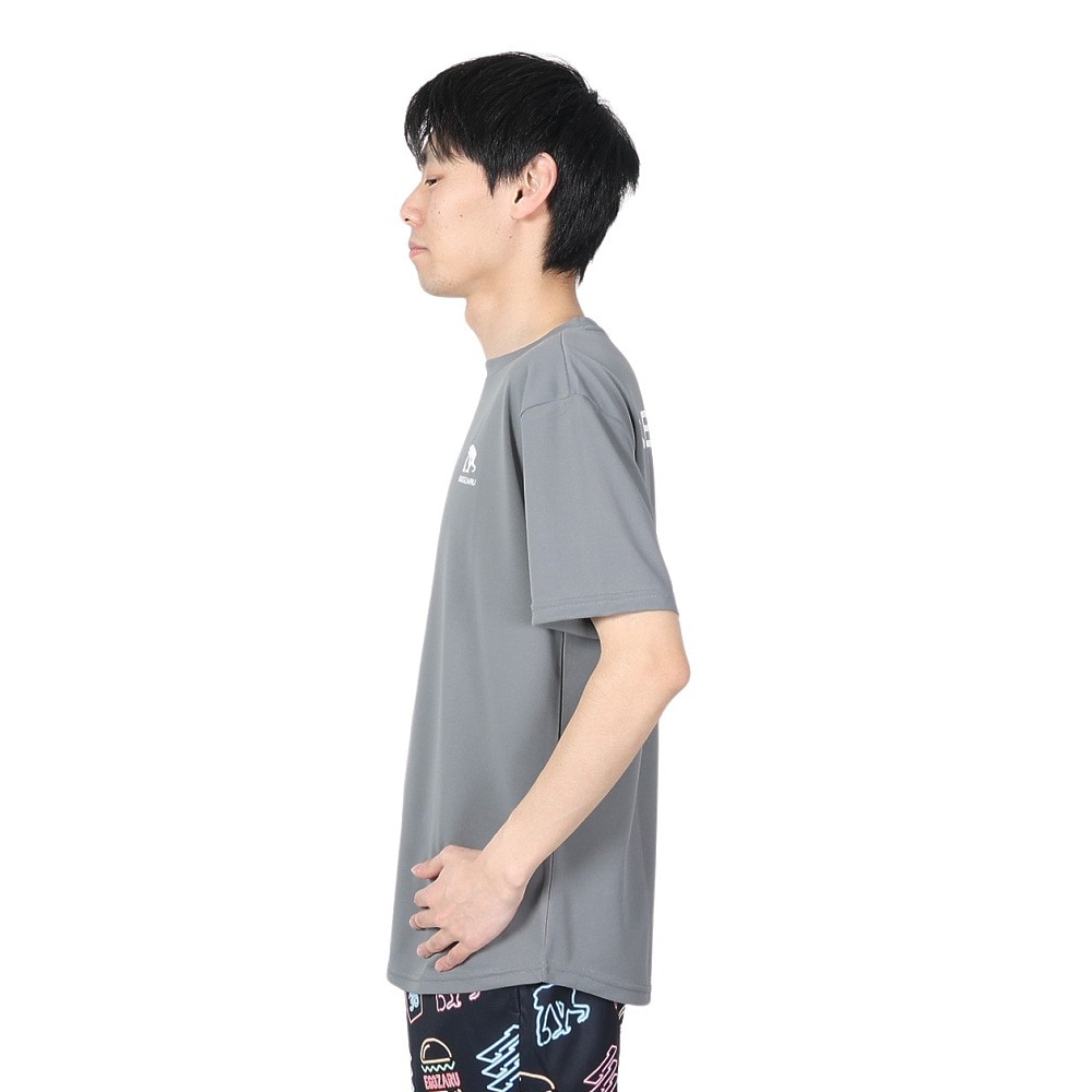 エゴザル（EGOZARU）（メンズ、レディース）バスケットボールウェア ソリッドバックプリント Tシャツ EZST-S2213-046