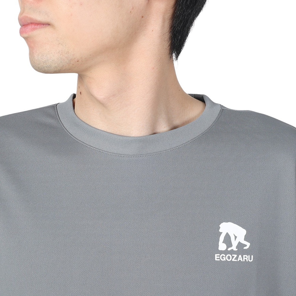 エゴザル（EGOZARU）（メンズ、レディース）バスケットボールウェア ソリッドバックプリント Tシャツ EZST-S2213-046