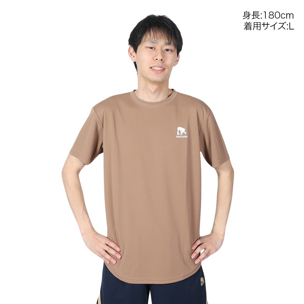 エゴザル（EGOZARU）（メンズ、レディース）バスケットボールウェア ソリッドバックプリント Tシャツ EZST-S2213-226