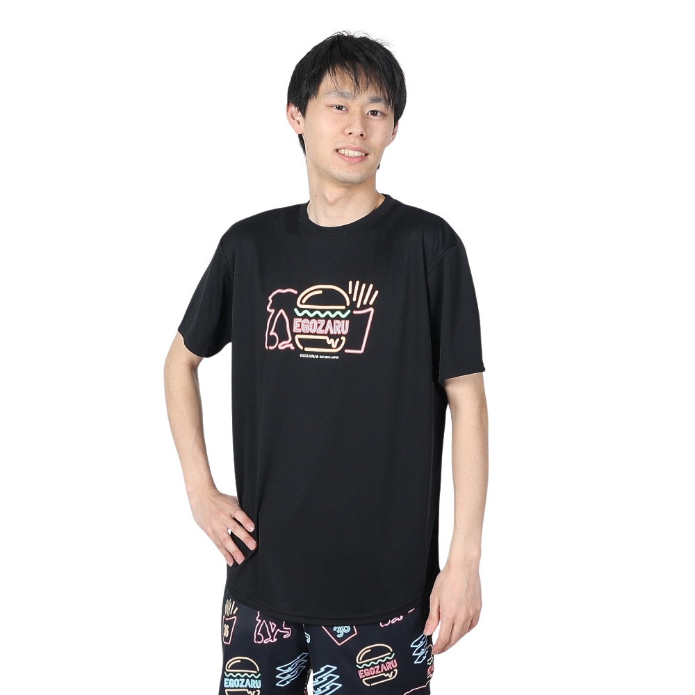 エゴザル（EGOZARU）（メンズ）バスケットボールウェア ネオンバーガー Tシャツ EZST-S2414-012