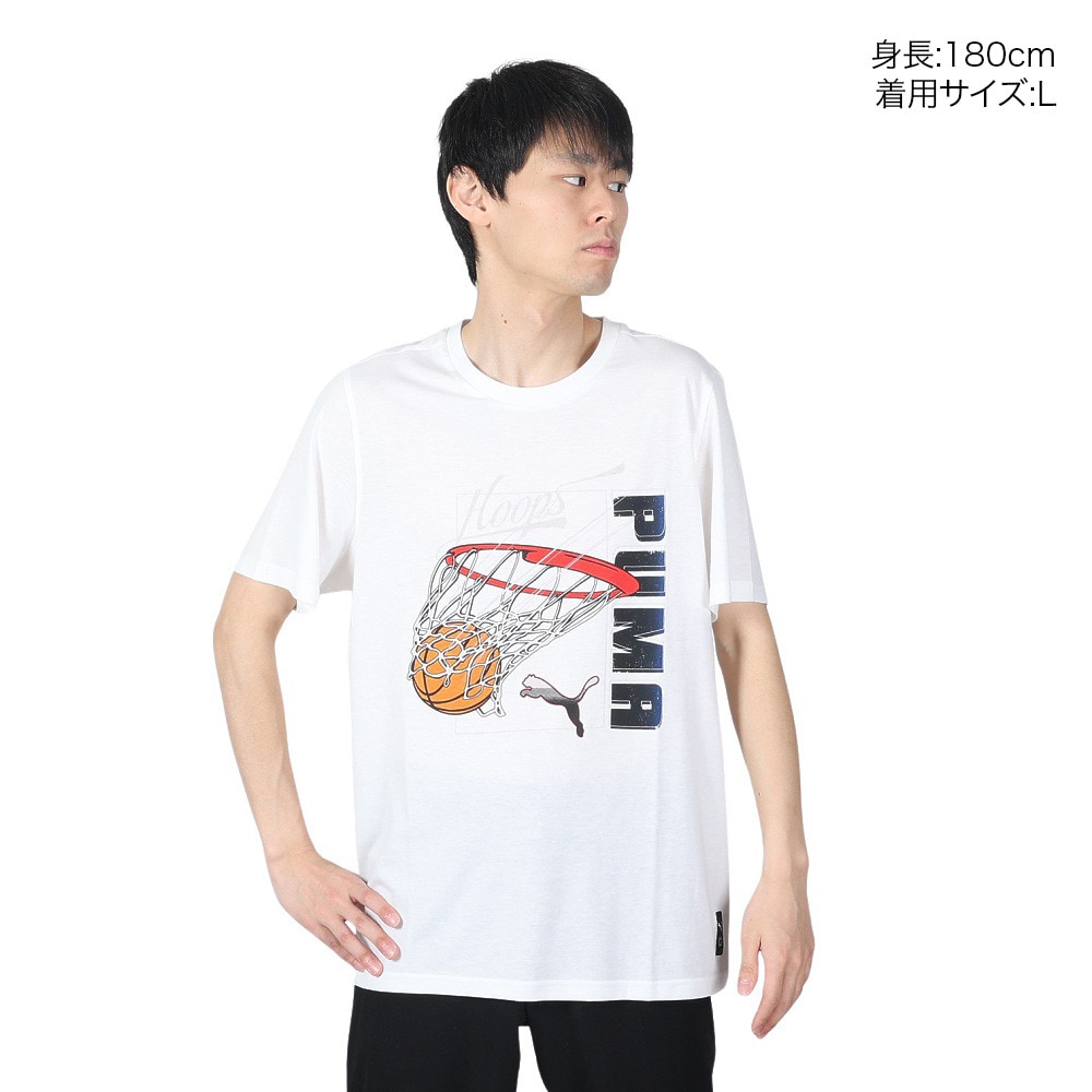 プーマ（PUMA）（メンズ）バスケットボールウェア SWISHED 半袖Tシャツ 62480103