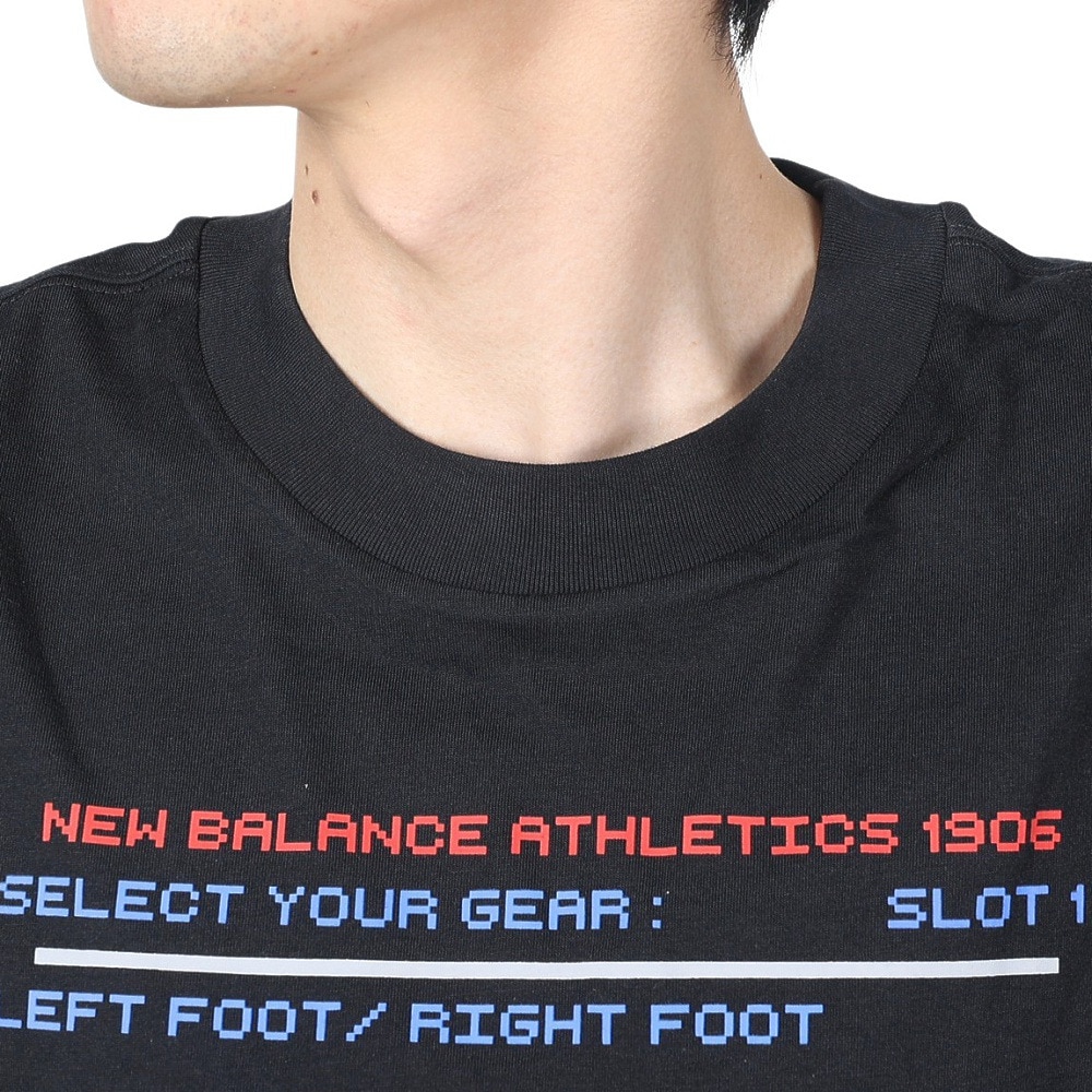 ニューバランス（new balance）（メンズ）バスケットボールウェア Hoops Gamer Pack グラフィック半袖Tシャツ MT41603BK