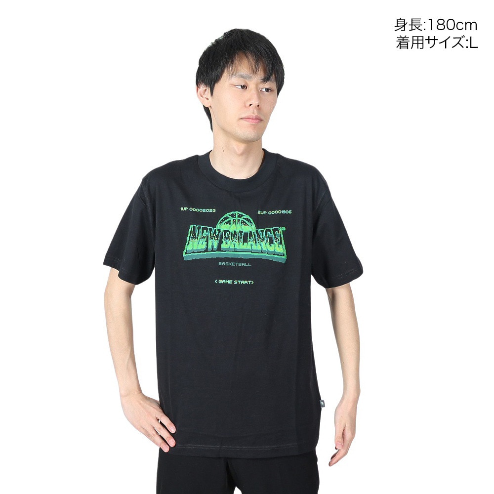 ニューバランス（new balance）（メンズ）バスケットボールウェア Hoops Gamer Pack グラフィック半袖Tシャツ MT41607BM