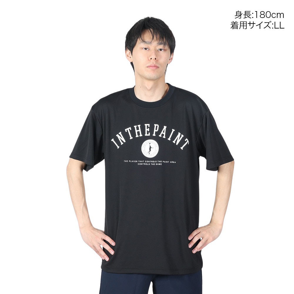 インザペイント（IN THE PAINT）（メンズ、レディース）バスケットボールウェア Tシャツ ITP24303BLK 速乾