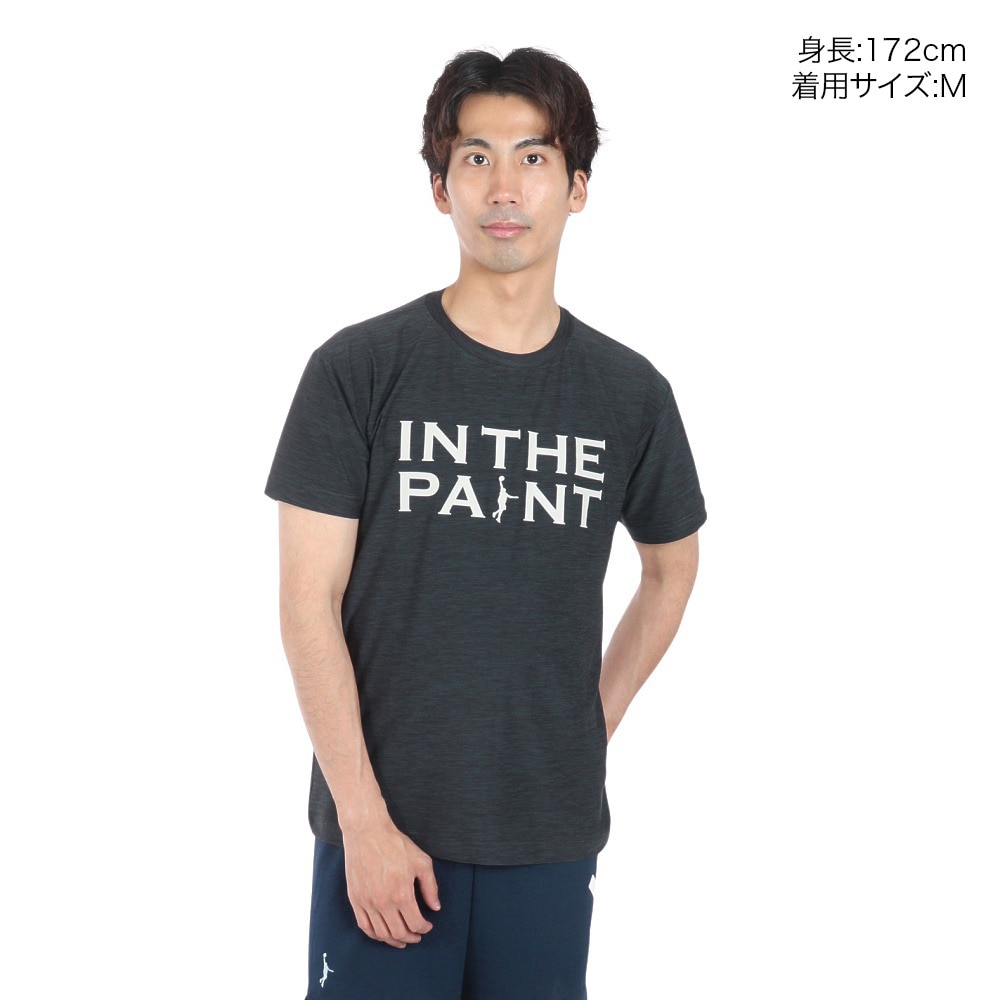 インザペイント（IN THE PAINT）（メンズ、レディース）バスケットボールウェア 半袖Tシャツ ITP24362BLK/CHA 速乾