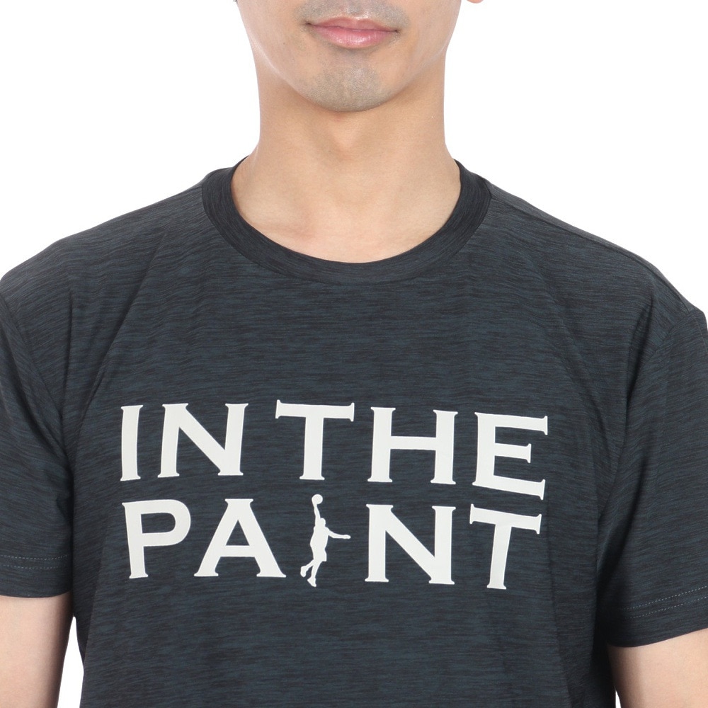 インザペイント（IN THE PAINT）（メンズ、レディース）バスケットボールウェア 半袖Tシャツ ITP24362BLK/CHA 速乾