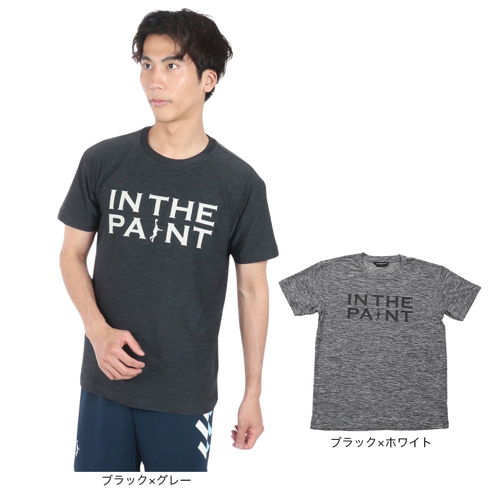 インザペイント（IN THE PAINT）（メンズ、レディース）バスケットボールウェア 半袖Tシャツ ITP24362BLK/WHT 速乾