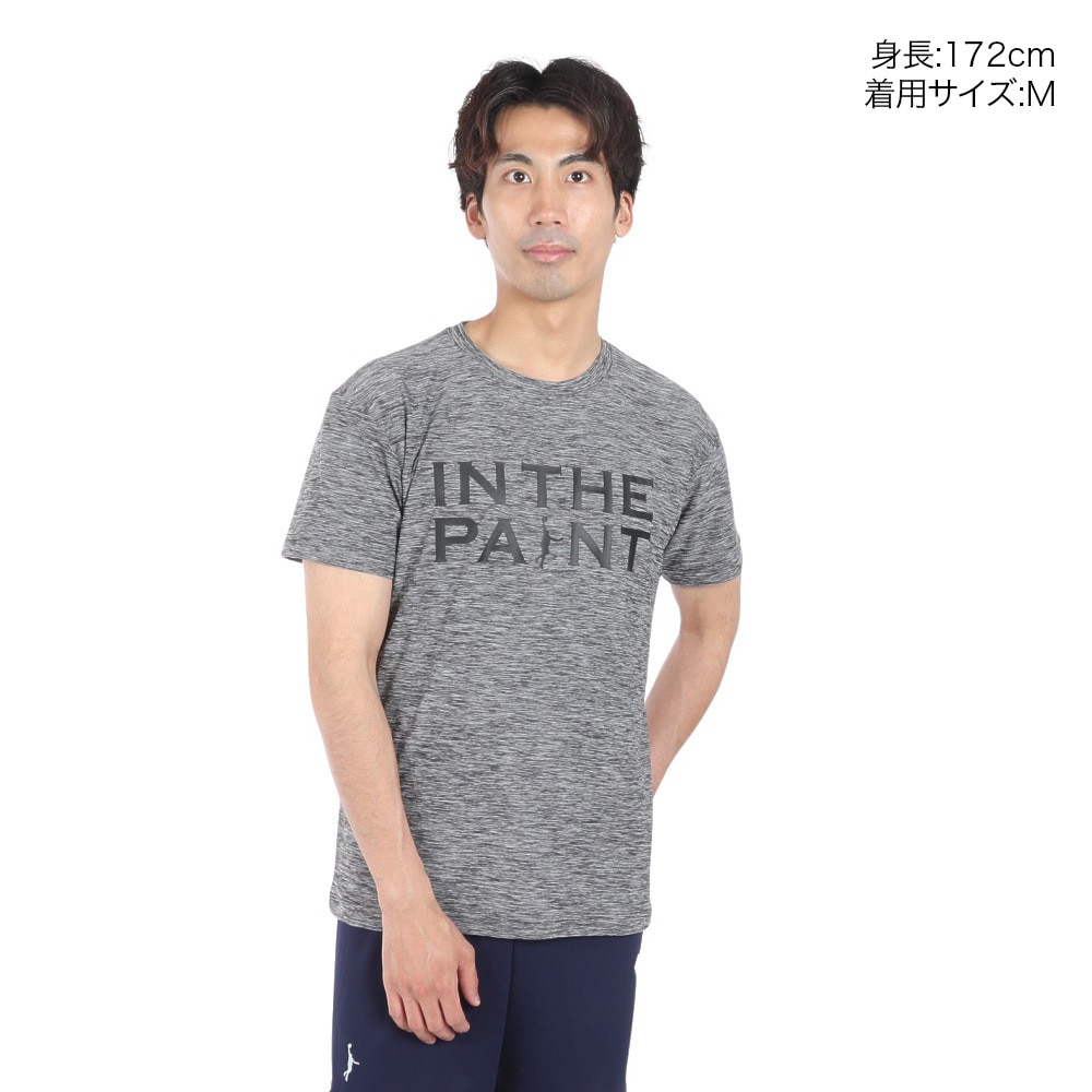 インザペイント（IN THE PAINT）（メンズ、レディース）バスケットボールウェア 半袖Tシャツ ITP24362BLK/WHT 速乾