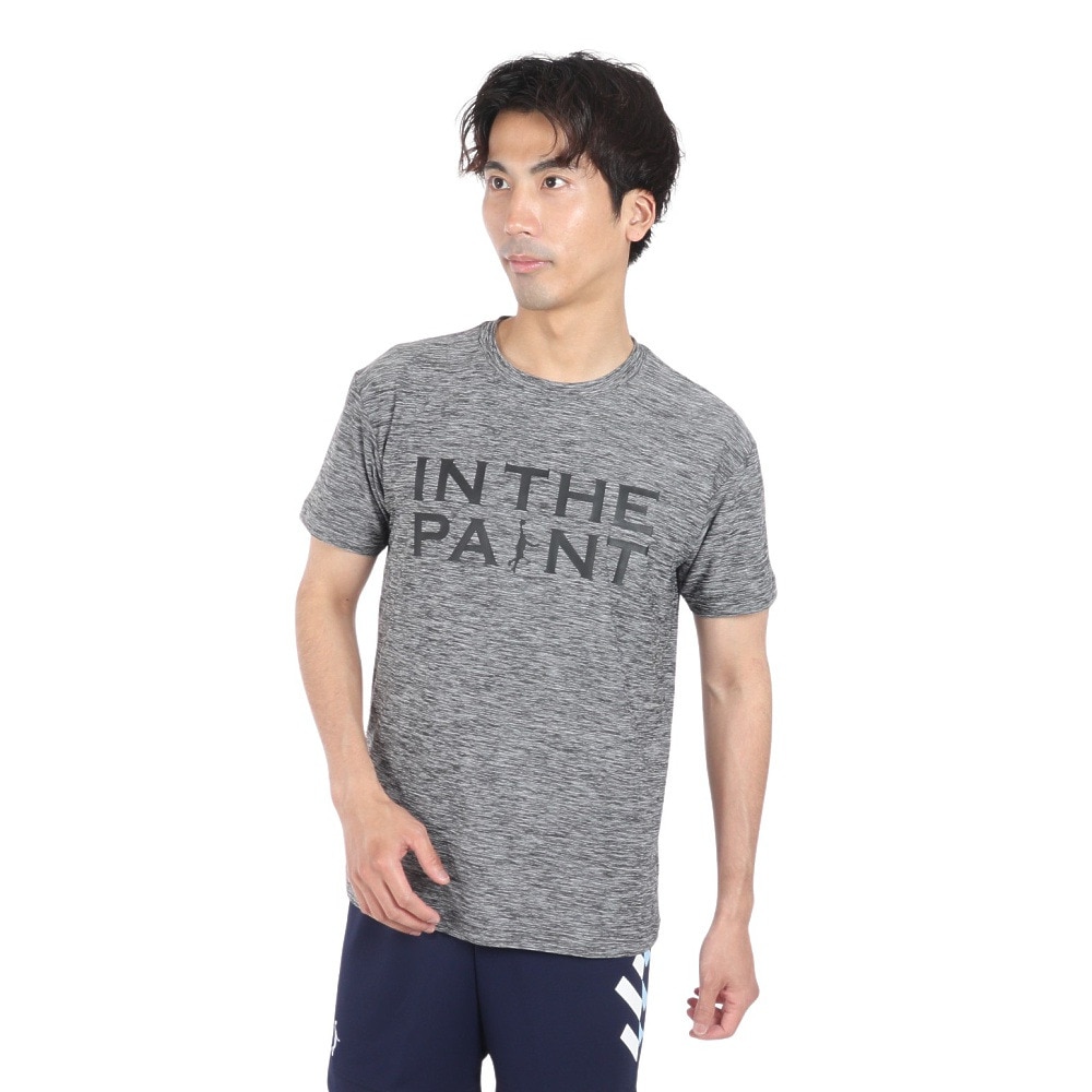 インザペイント（IN THE PAINT）（メンズ、レディース）バスケットボールウェア 半袖Tシャツ ITP24362BLK/WHT 速乾