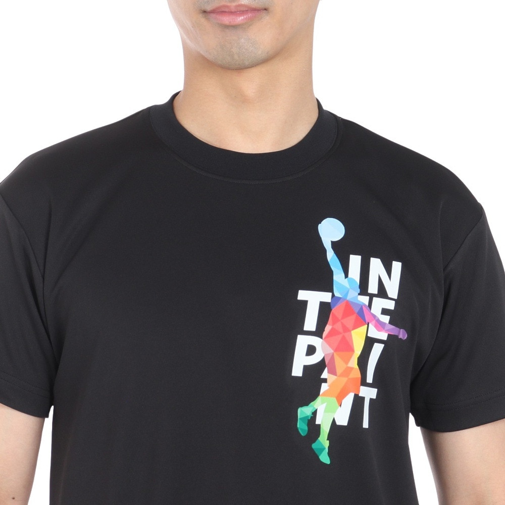 インザペイント（IN THE PAINT）（メンズ、レディース）バスケットボールウェア 半袖Tシャツ ITP24363BLK 速乾